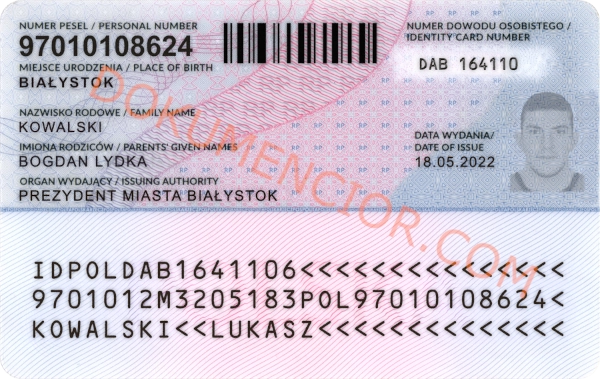 W ten sposób wygląda Polski Dowód Osobisty Kolekcjonerski w wersji 2019, widziany z tyłu