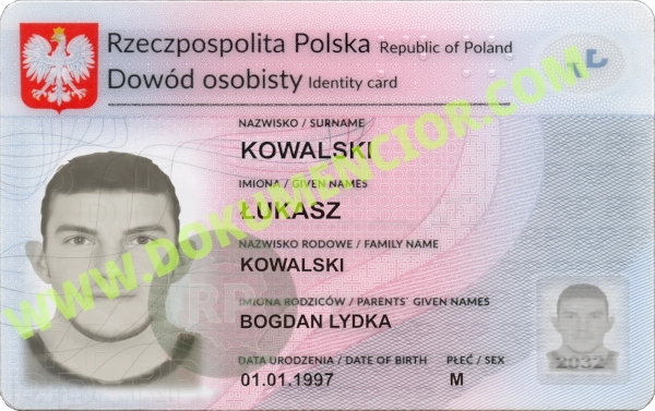 Dokumenty Kolekcjonerskie - Dowód Osobisty 2015 Awers